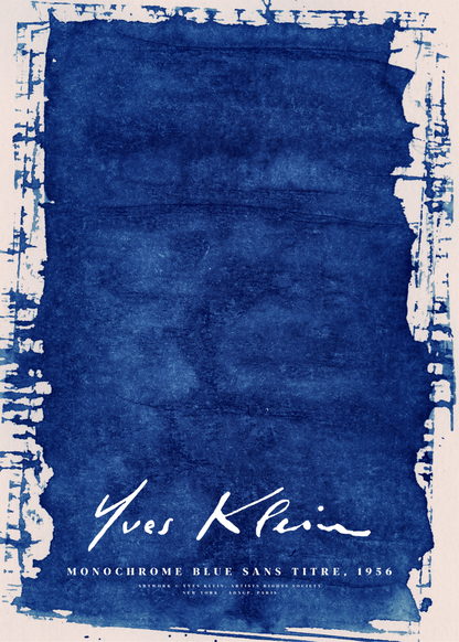 Yves Klein Monochrome Blue Poster Baskı