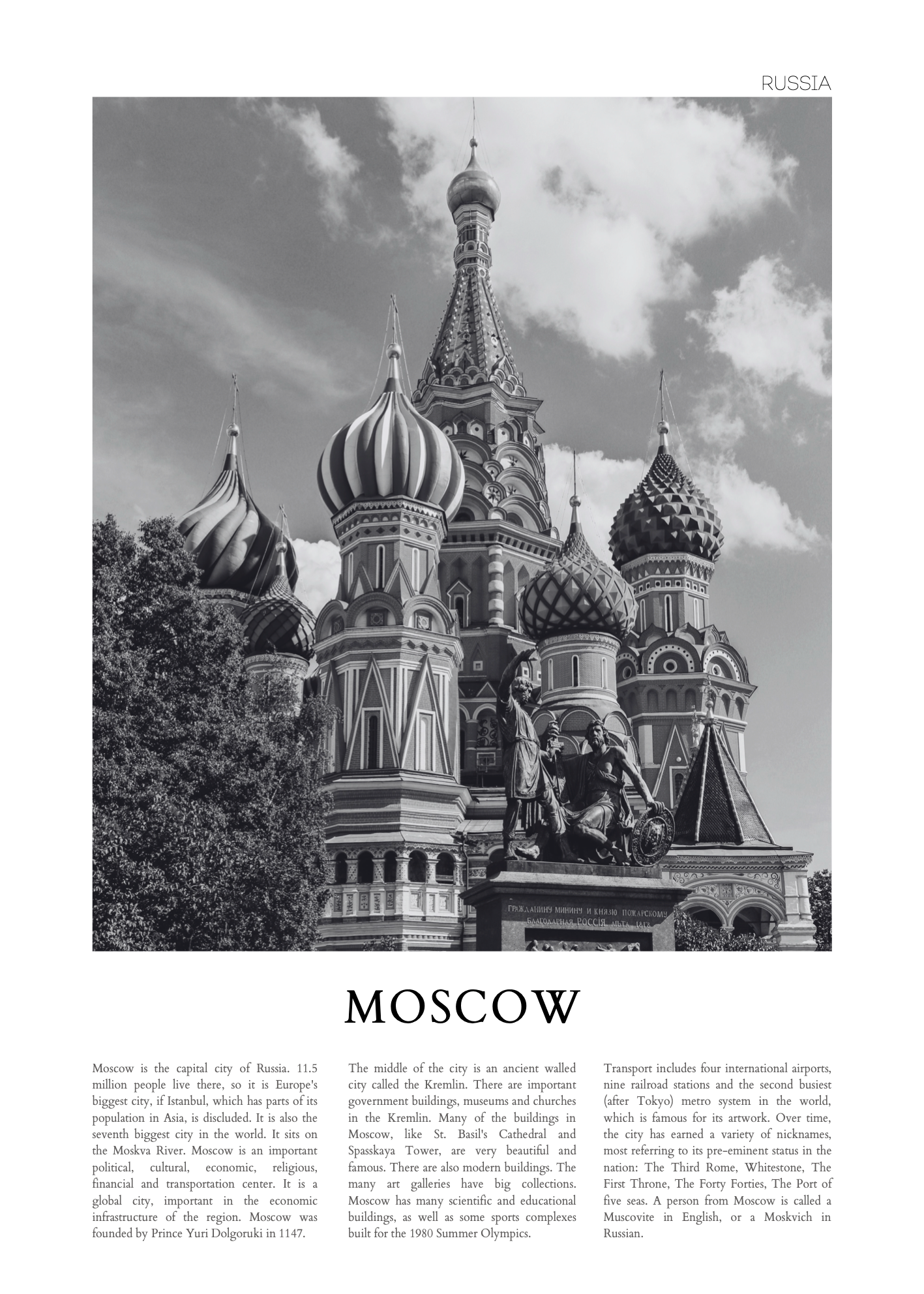 Moscow St. Basil's Cathedral – Poster Baskı