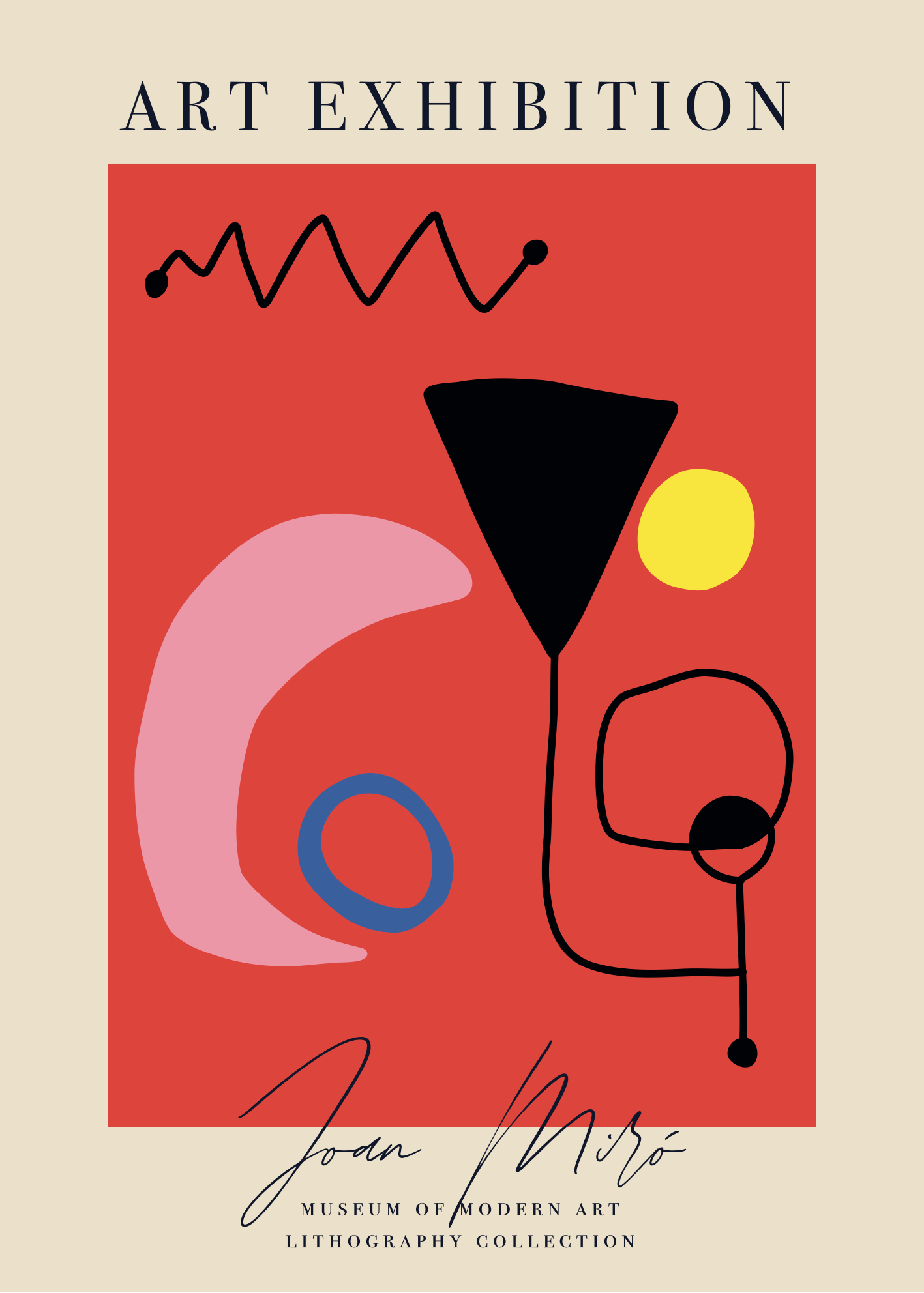 Miró Rüyası Poster Baskı – Soyut Renklerin Dansı