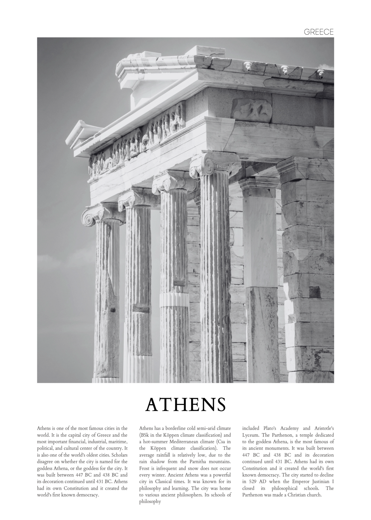 Athens – Poster Baskı