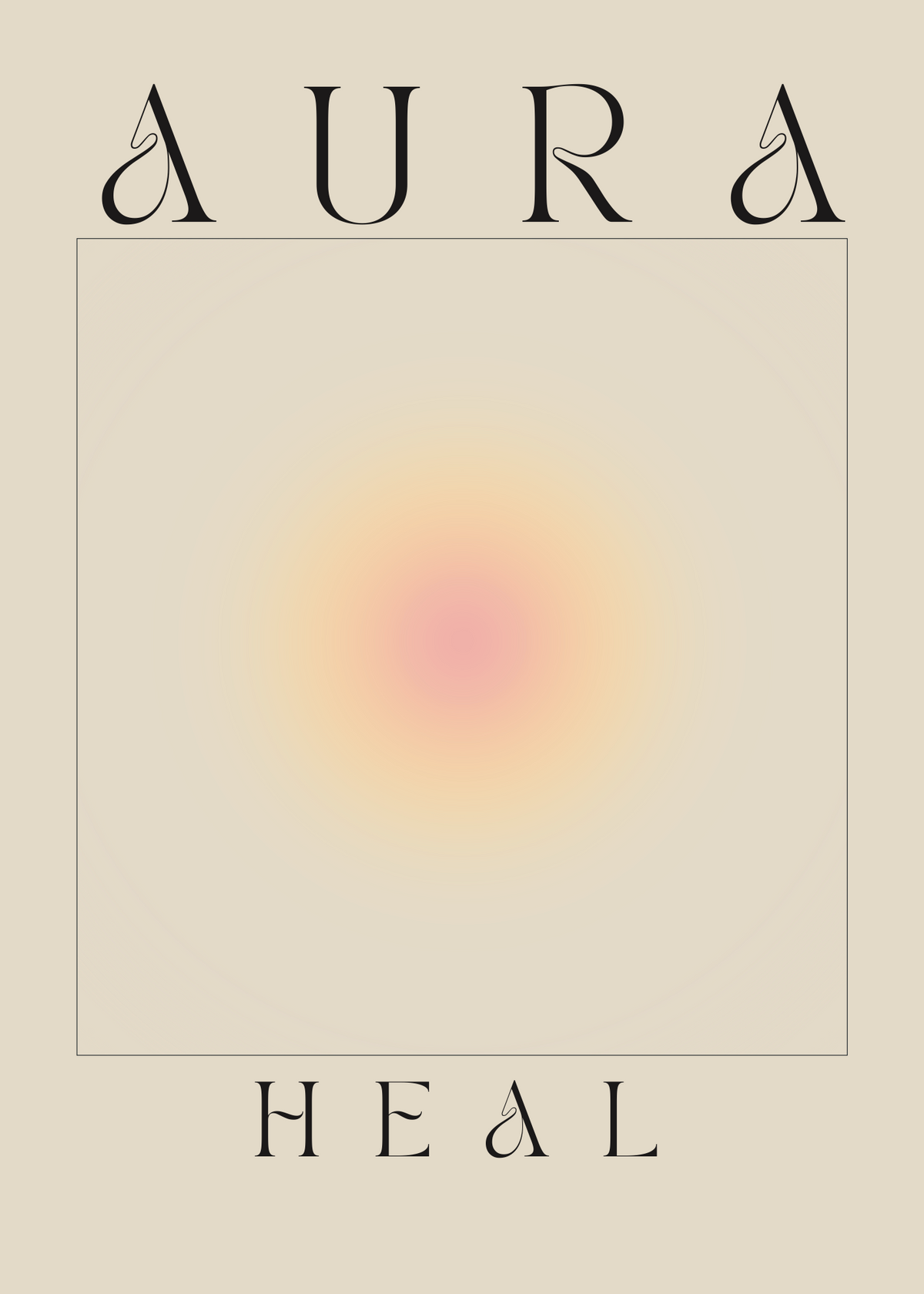 Aura Heal – Enerji Merkezli Modern Poster