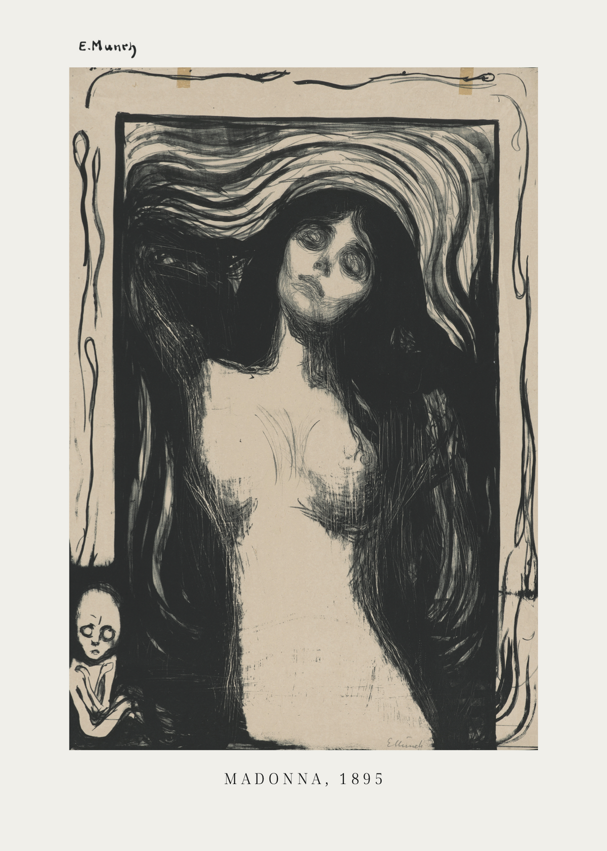Edvard Munch – Madonna, 1895 Poster Baskı