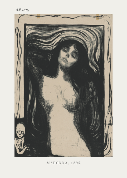 Edvard Munch – Madonna, 1895 Poster Baskı