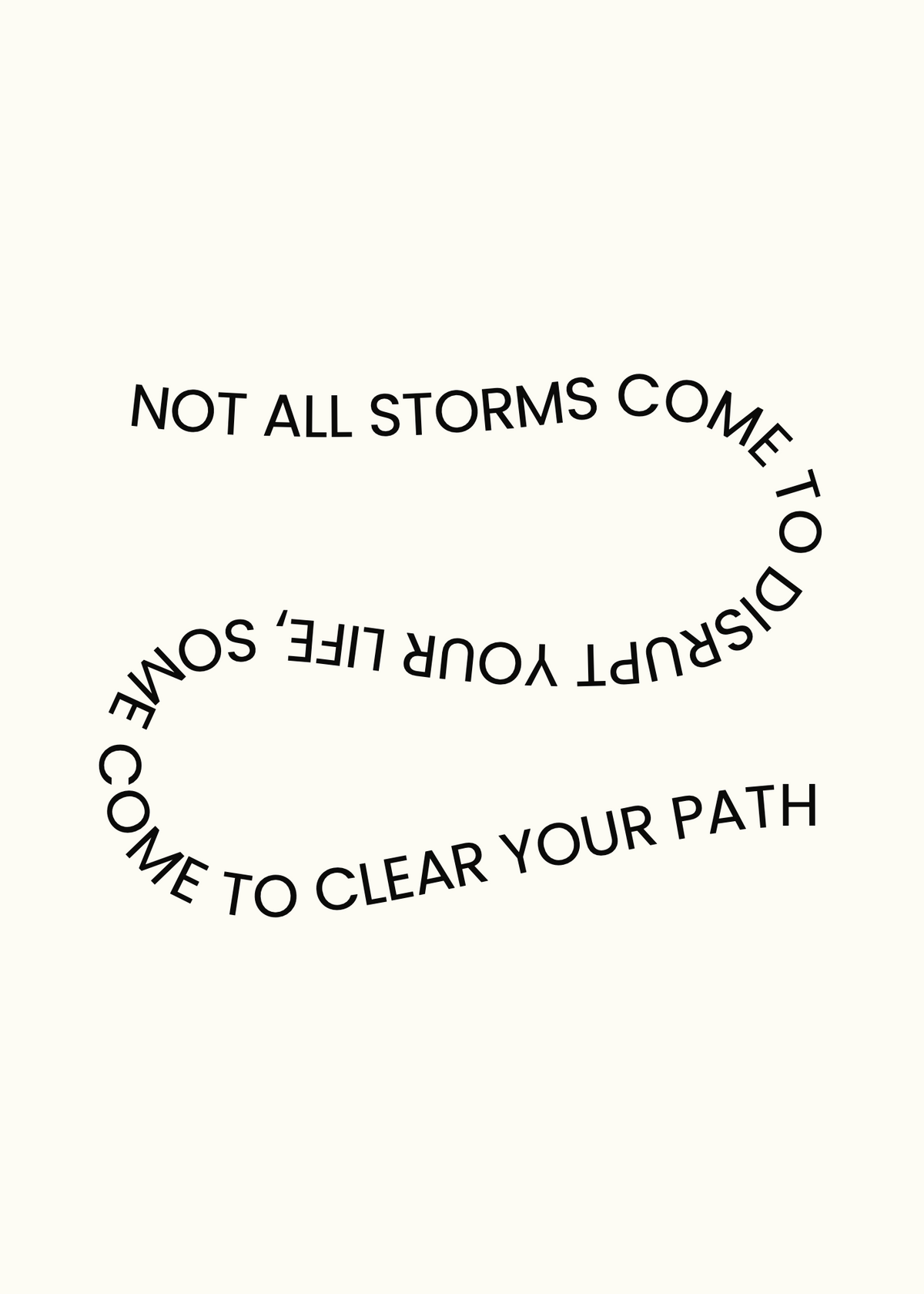 Not All Storms – Motivasyonel Tipografi Poster Baskı