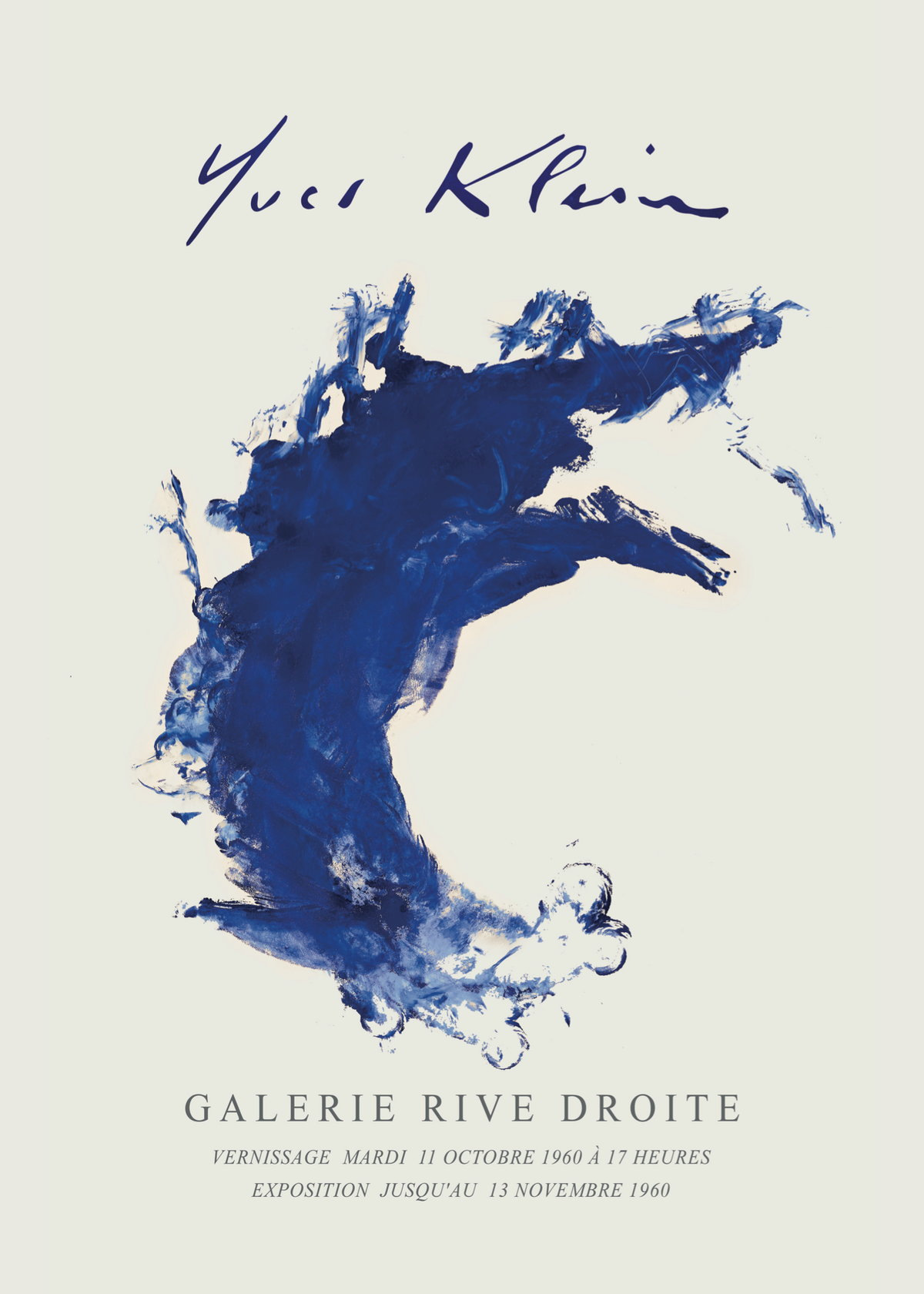 Yves Klein – Galerie Rive Droite Sergi Poster Baskı