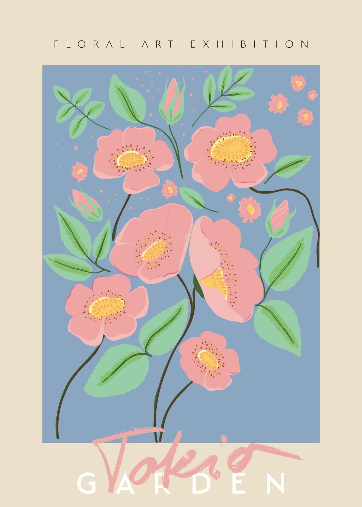 Tokyo Garden Çiçek Poster Baskı