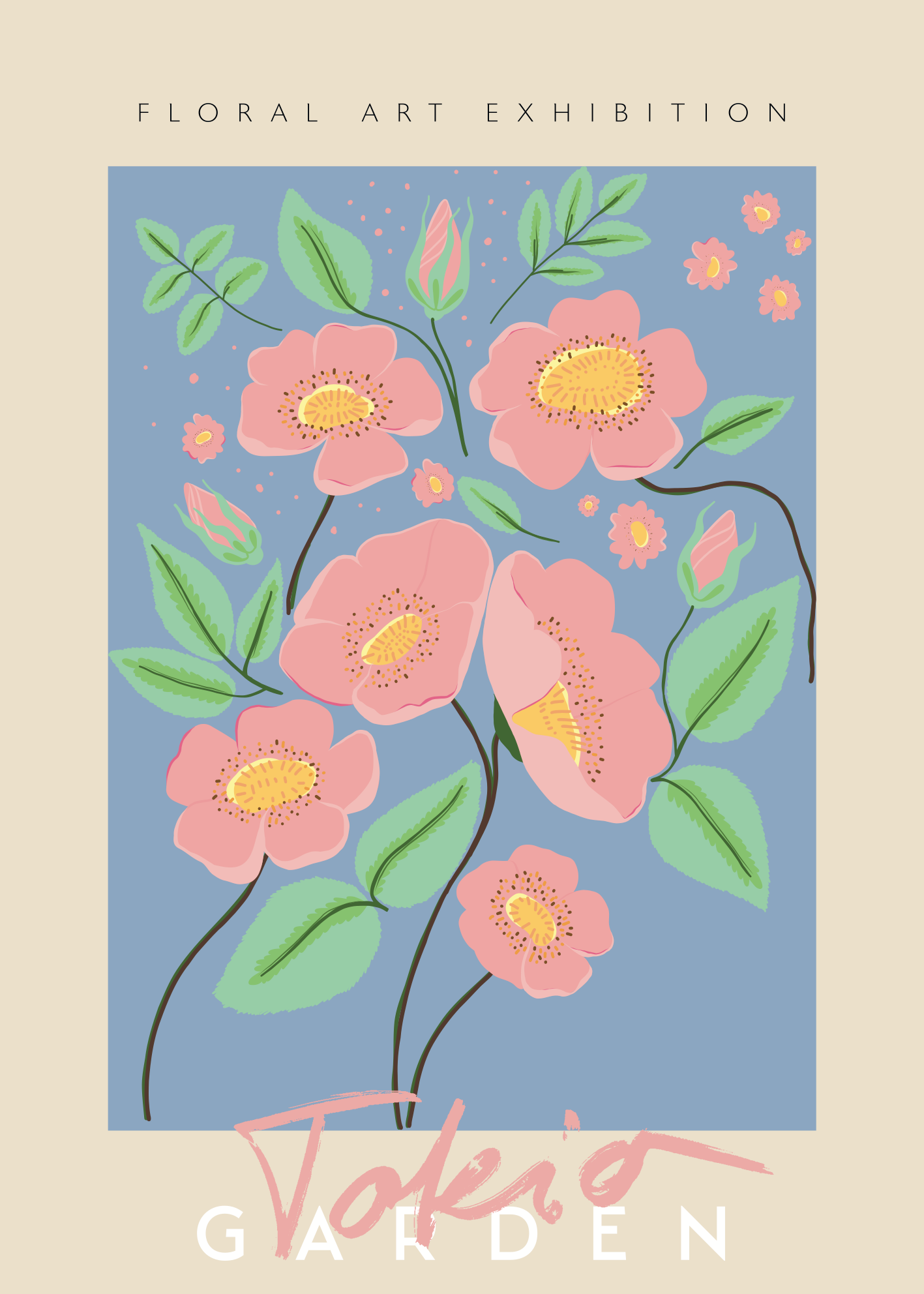 Tokyo Garden Çiçek Poster Baskı
