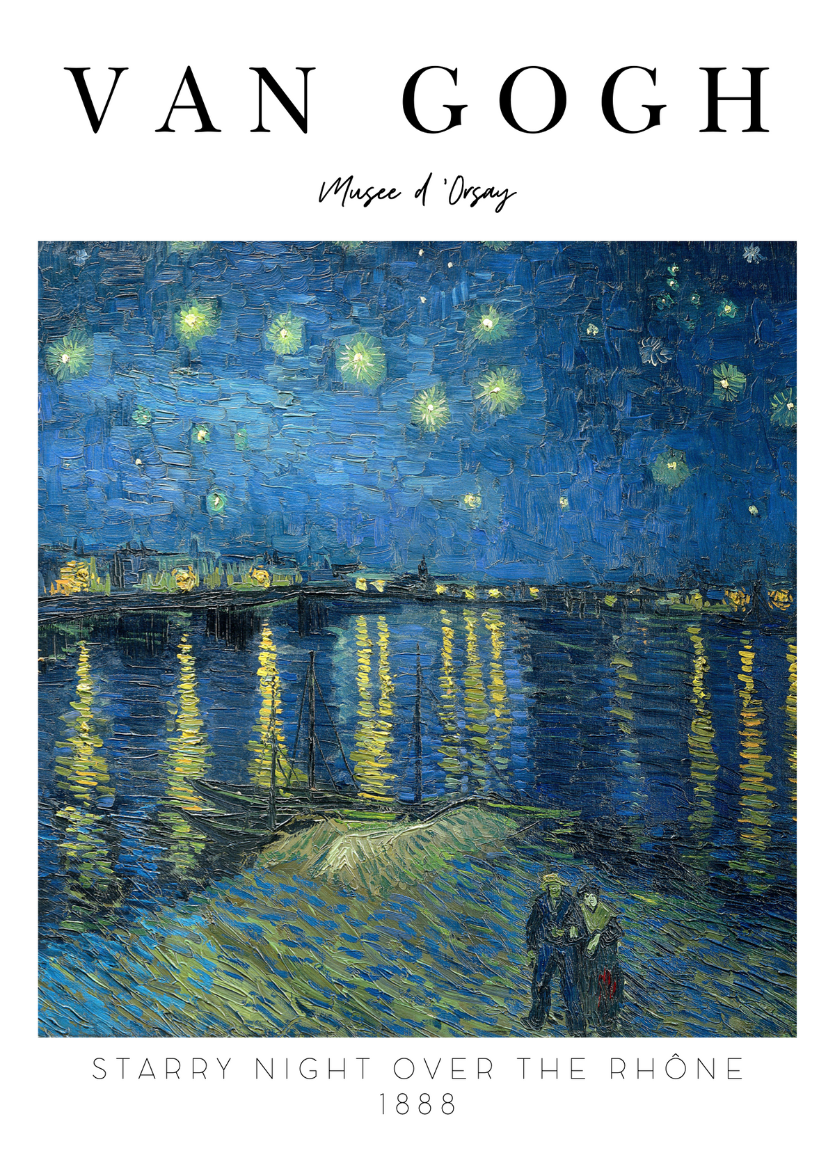 Van Gogh Starry Night Over the Rhône Poster Baskı