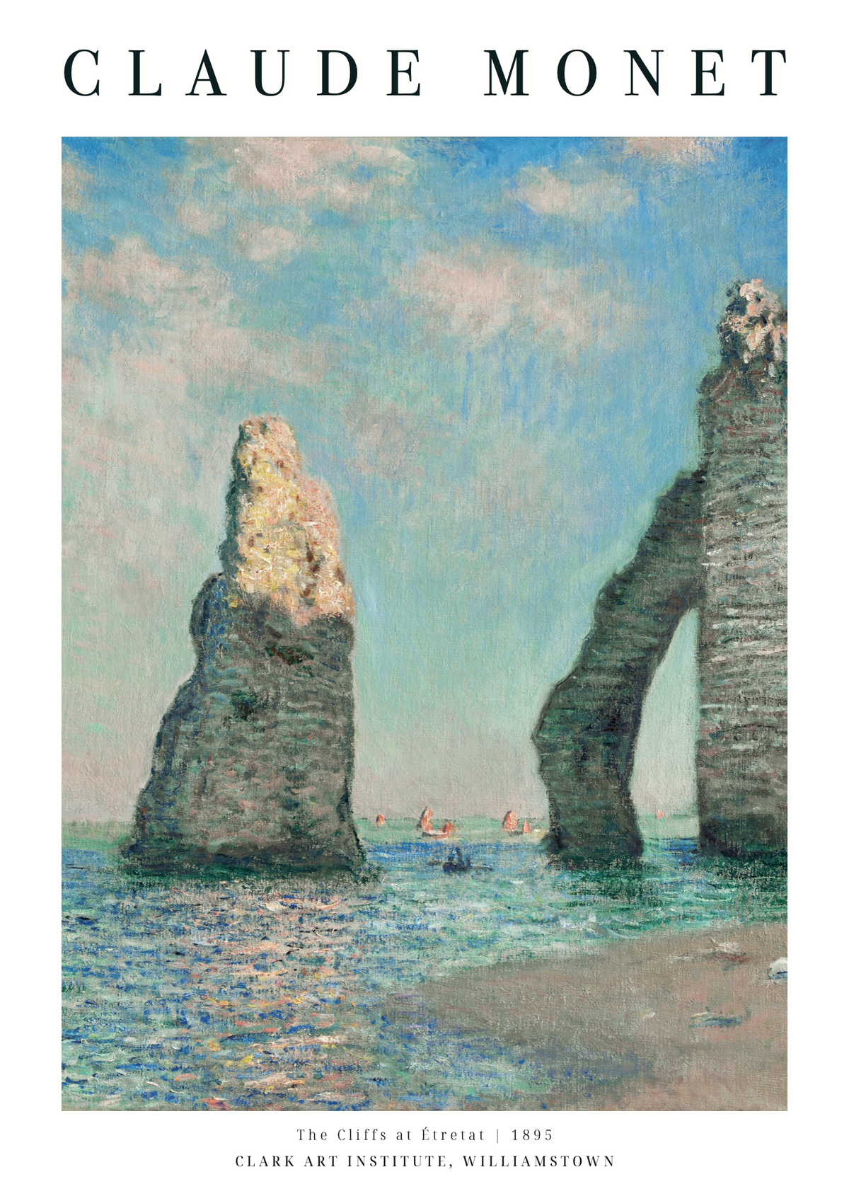 The Cliffs at Étretat Poster Baskı