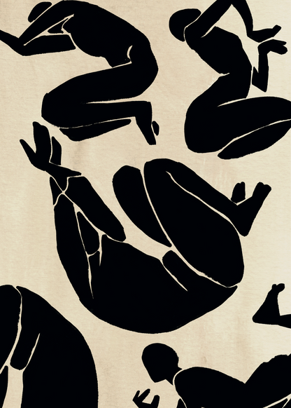 Nude Silhouettes – Soyut Figüratif Poster Baskı