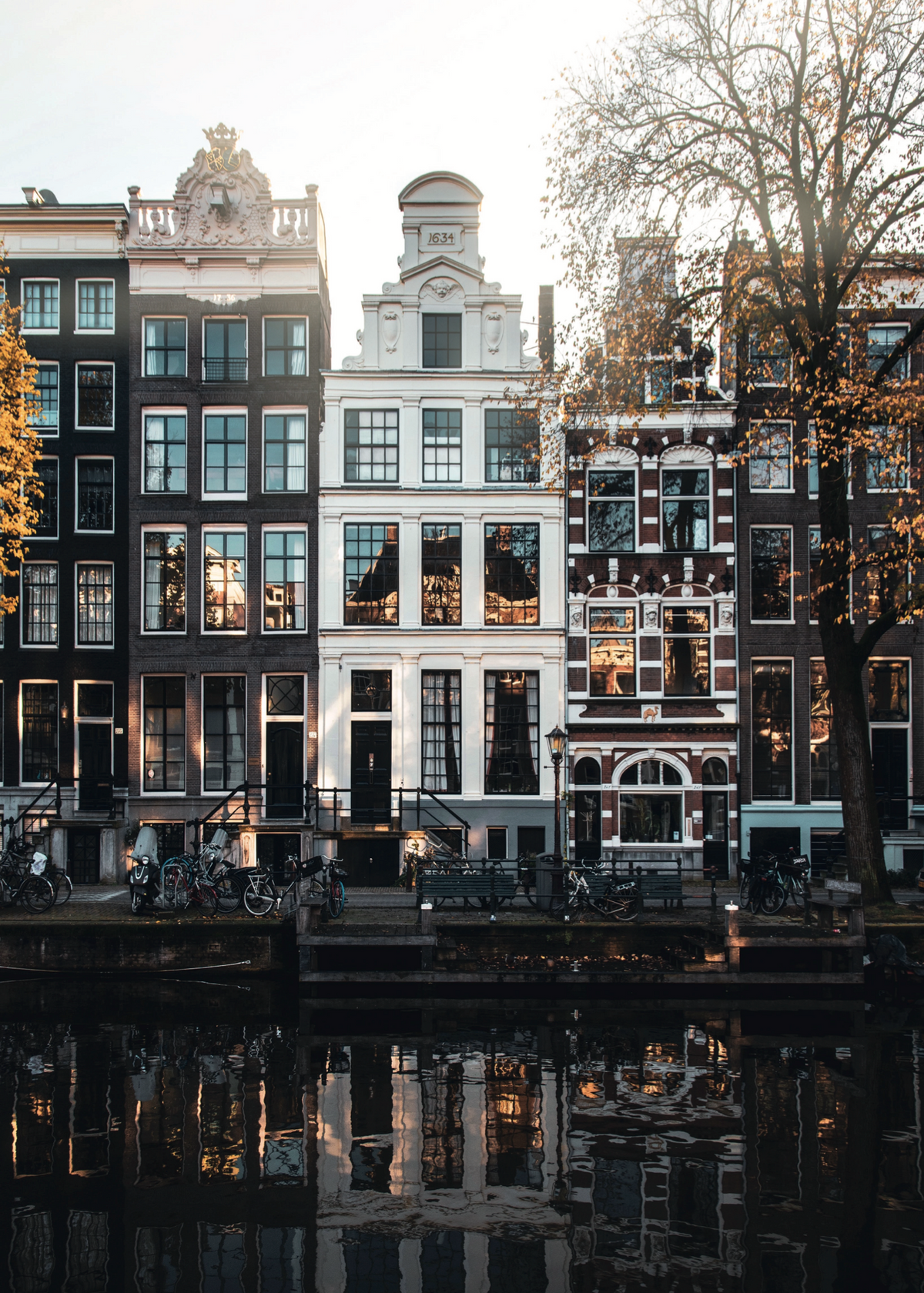 Amsterdam Kanalları – Tarihi Evler Poster Baskı