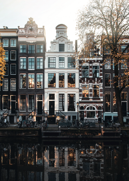 Amsterdam Kanalları – Tarihi Evler Poster Baskı