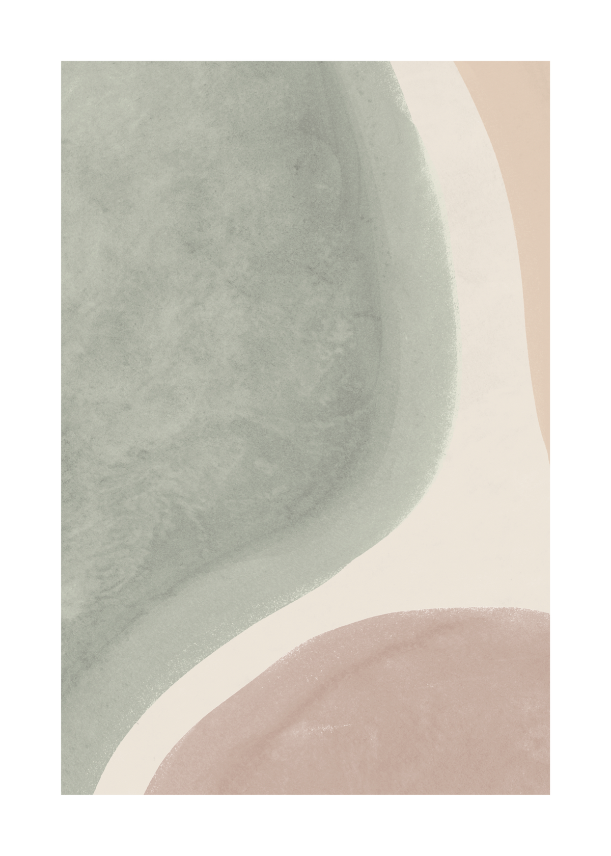 Pastel Organik Formlar Soyut Poster Baskı