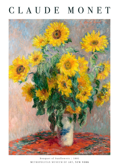 Claude Monet Ayçiçeği Buketi Poster Baskı