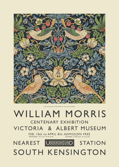 William Morris Strawberry Thief Poster Baskı
