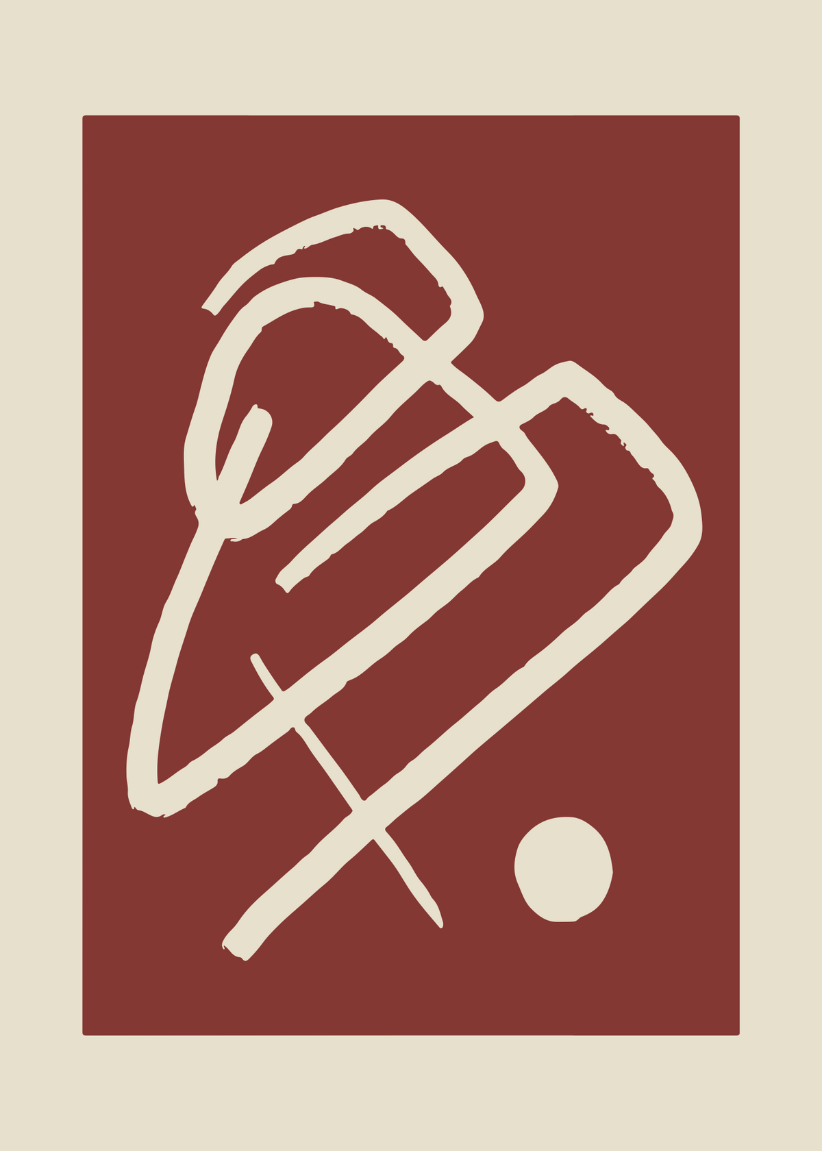 Soyut Çizgisel Figür Poster Baskı