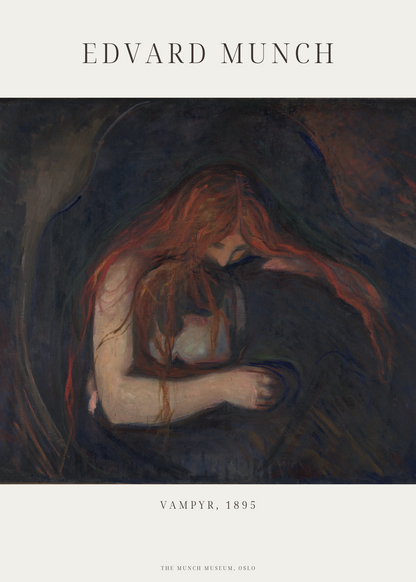 Edvard Munch – Vampyr, 1895 Poster Baskı