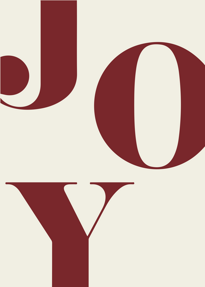 Joy Tipografi Poster Baskı