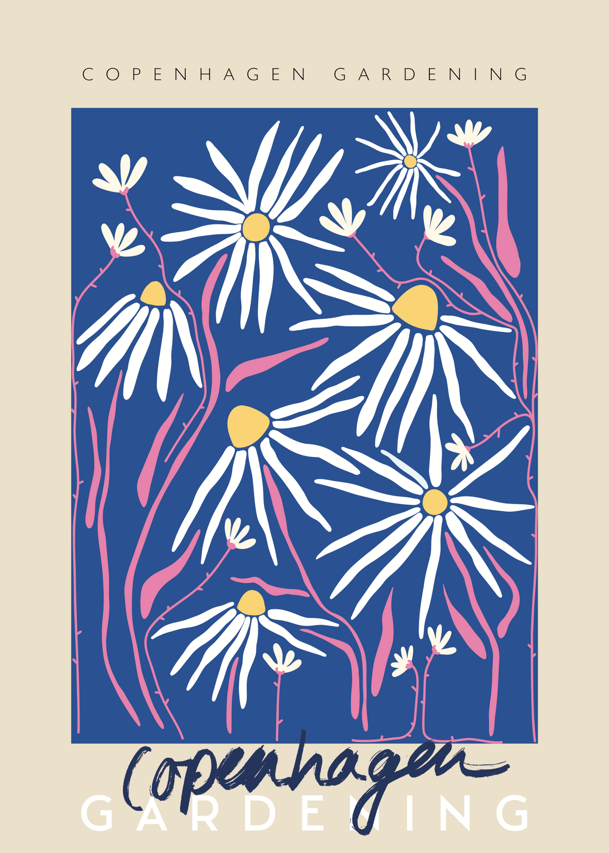 Copenhagen Gardening Poster Baskı