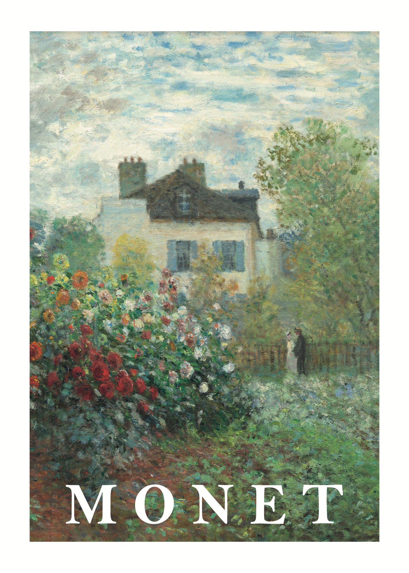 Claude Monet – Bahçedeki Ev (The Artist's Garden at Argenteuil) Poster