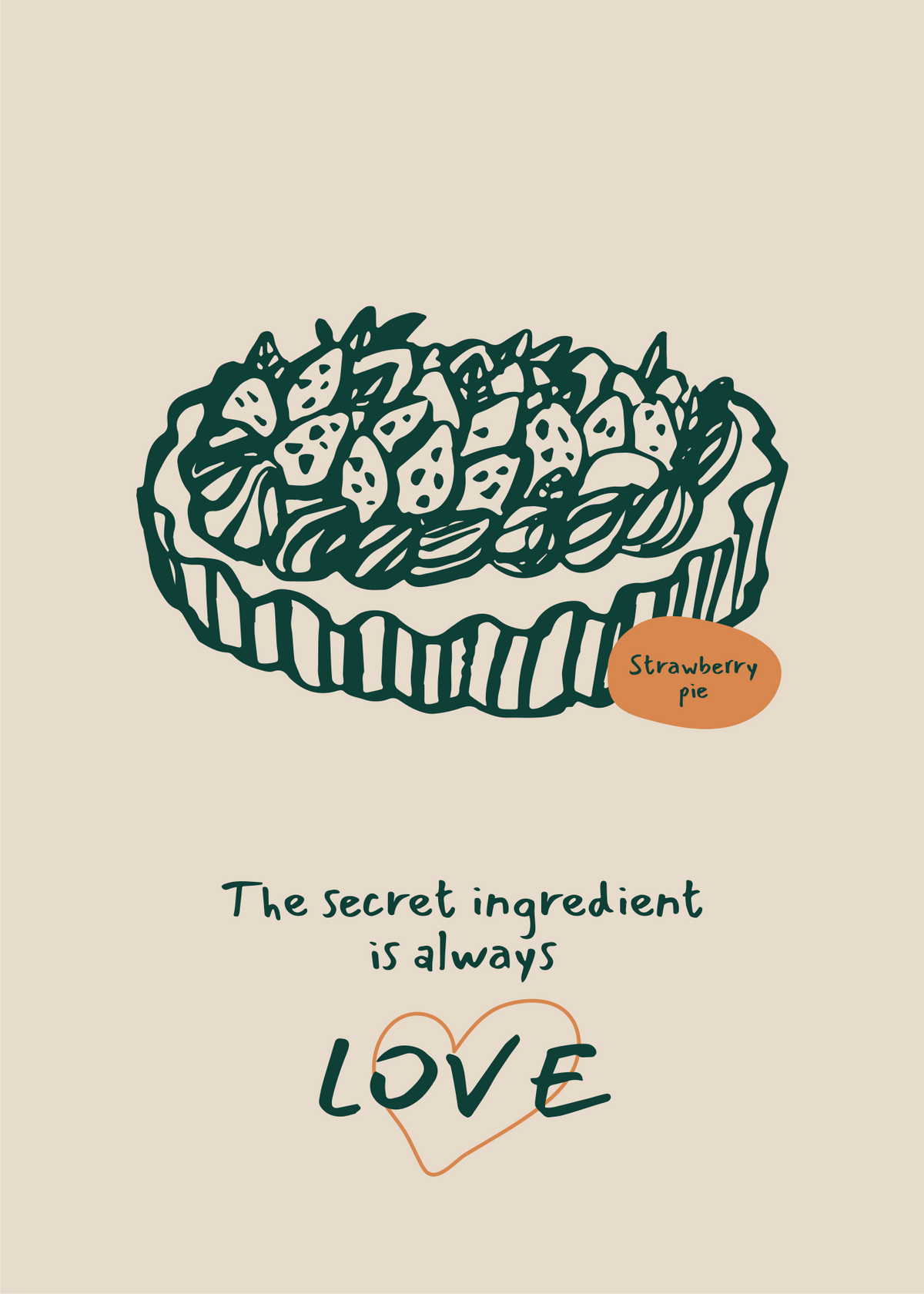 The Secret Ingredient – Çilekli Turta Poster Baskı