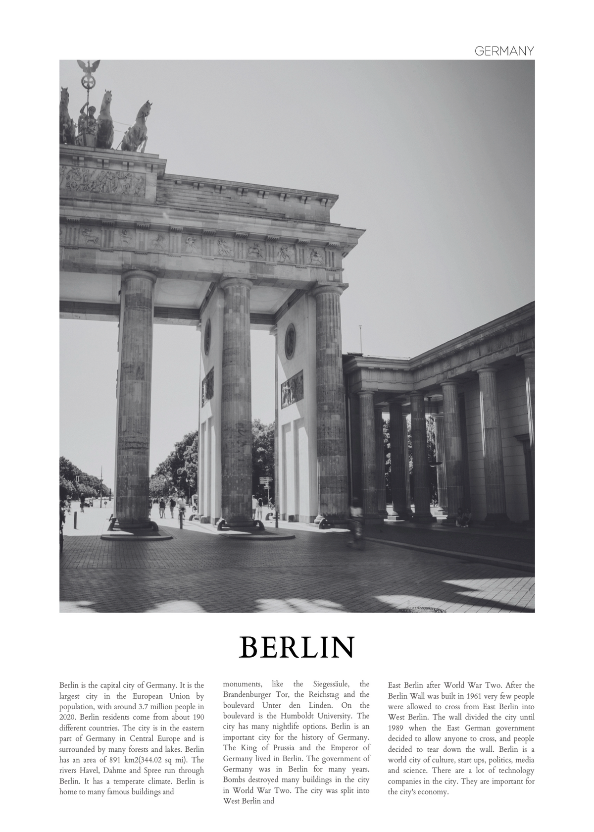 Berlin – Poster Baskı