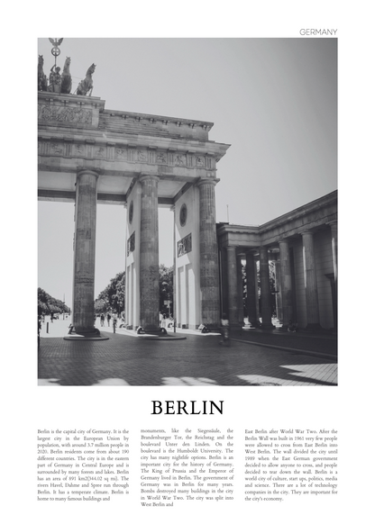 Berlin – Poster Baskı