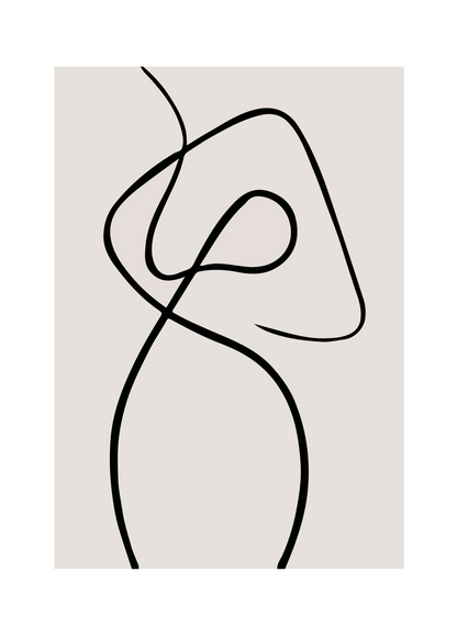 Soyut Çizgi Formları Poster Baskı