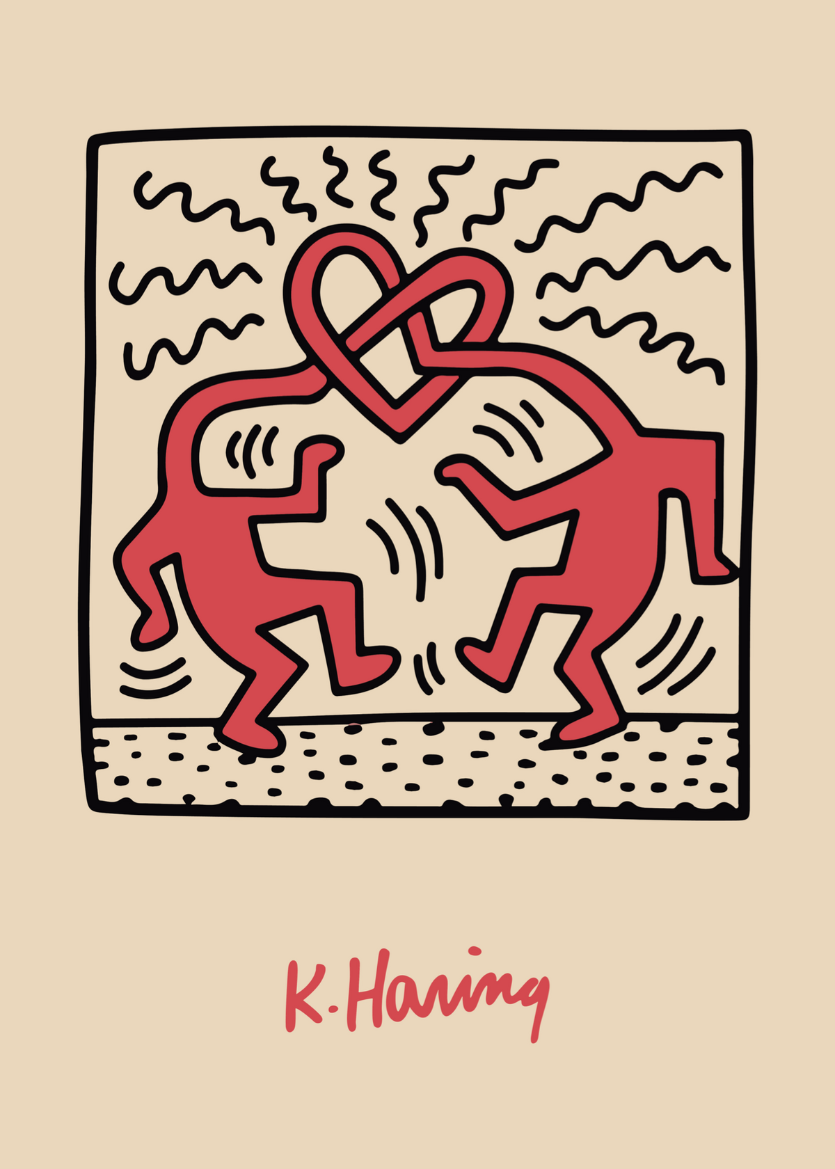 Keith Haring – Love Dance Poster