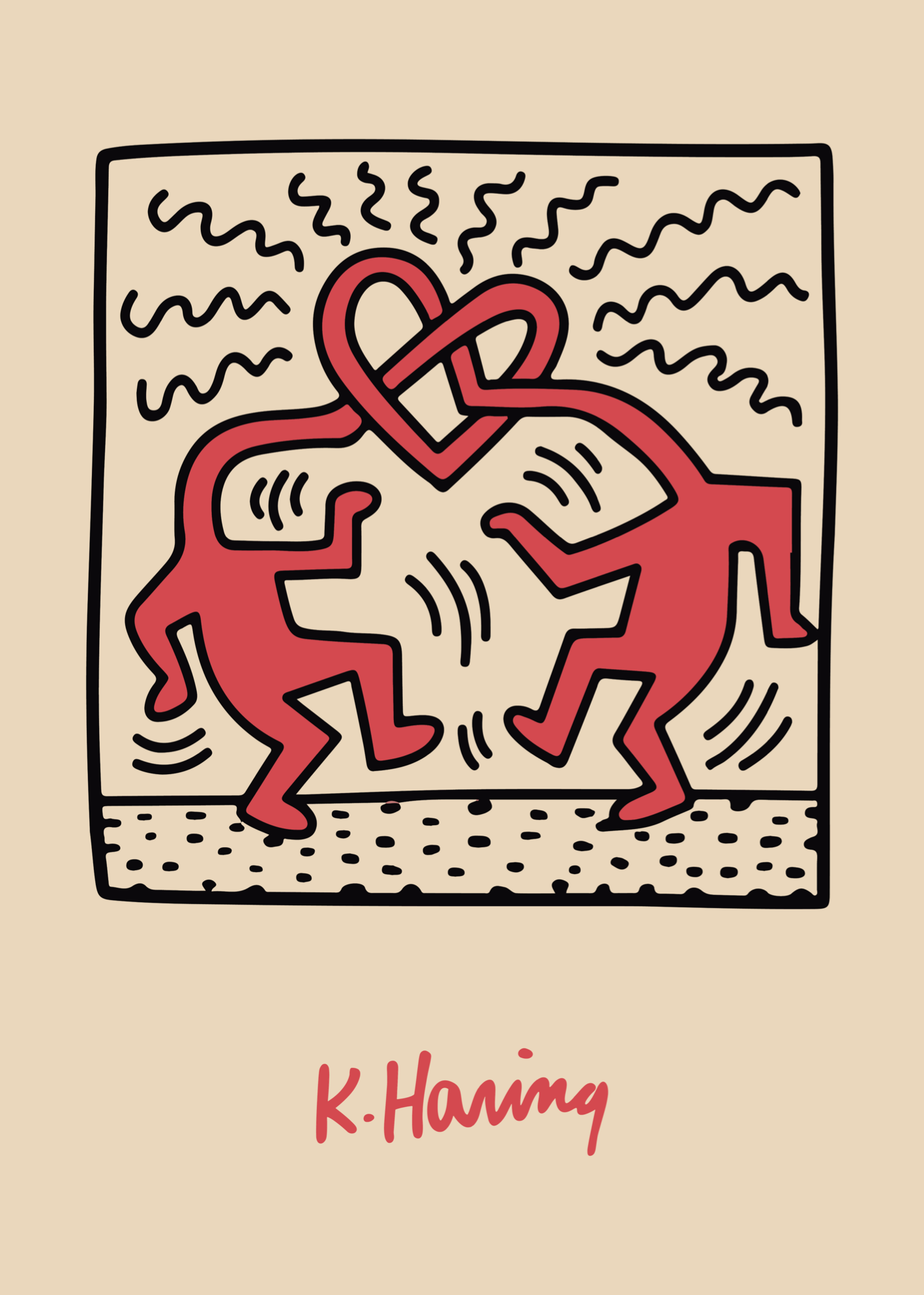 Keith Haring – Love Dance Poster