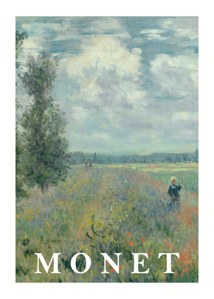 Claude Monet Gelincik Tarlasında Yürüyüş Poster Baskı