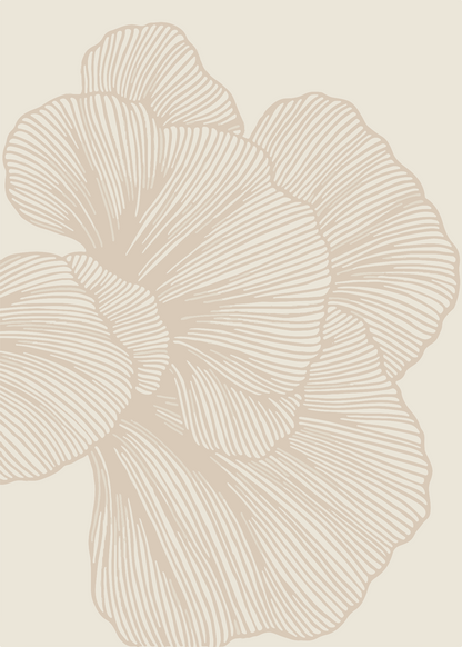 Soft Botanical Line Art Çiçek Poster Baskı