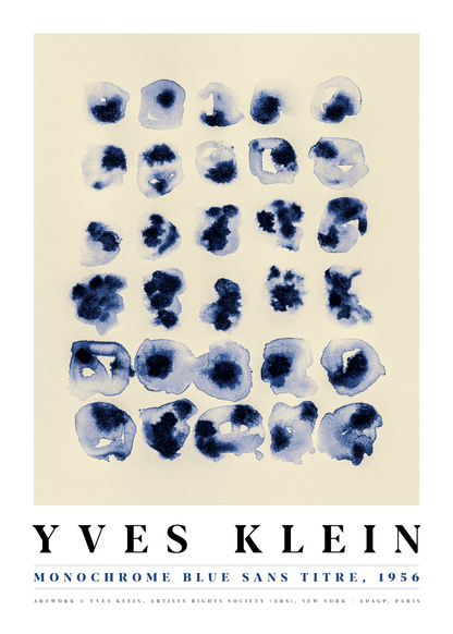 Blue Rhythm Grid – Yves Klein Poster Baskı
