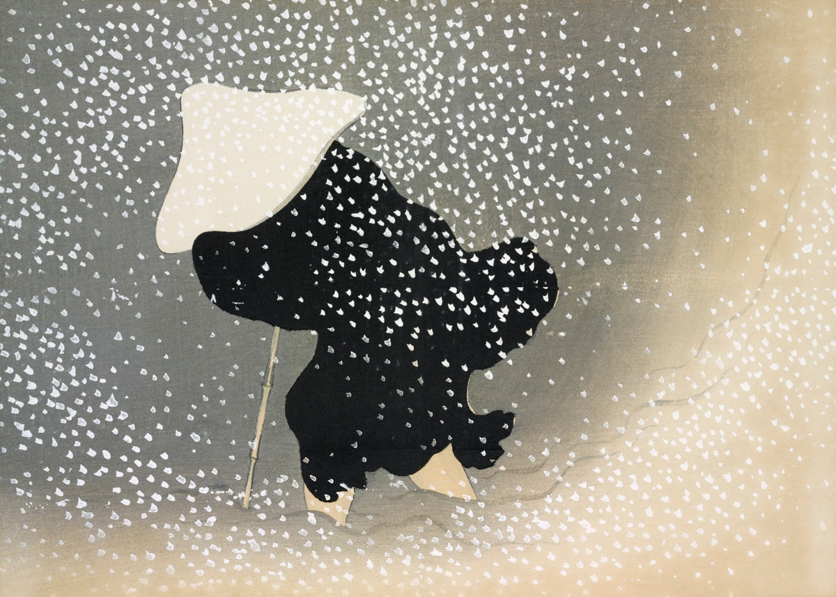 Kamisaka Sekka Swirling Snow Poster Baskı