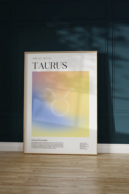 Taurus No.2 Astrological Sign Çerçevesiz Poster