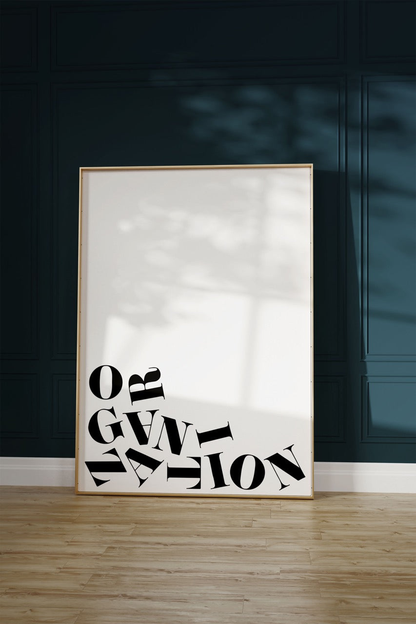 Organization Çerçevesiz Poster