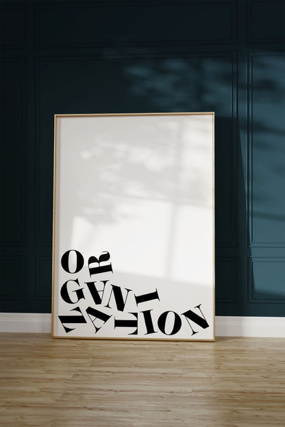 Organization Çerçevesiz Poster