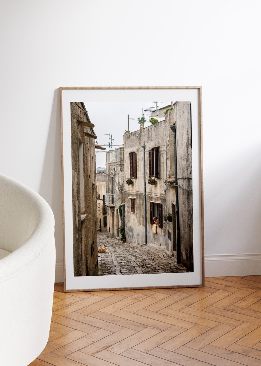 Eski Sokak Fotoğraf Çerçevesiz Poster