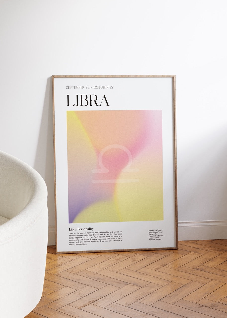 Libra No.2 Astrological Sign Çerçevesiz Poster
