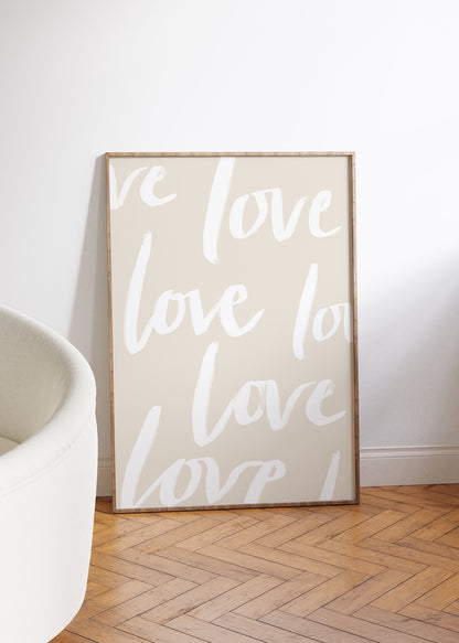 Love Love Love Çerçevesiz Poster