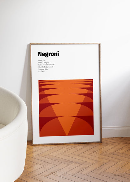 Negroni Çerçevesiz Poster