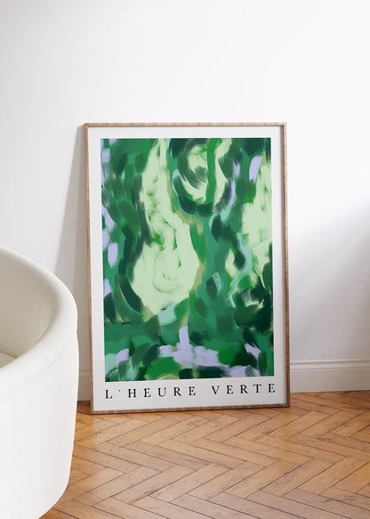 Yeşil Soyut İllüstrasyon Çerçevesiz Poster