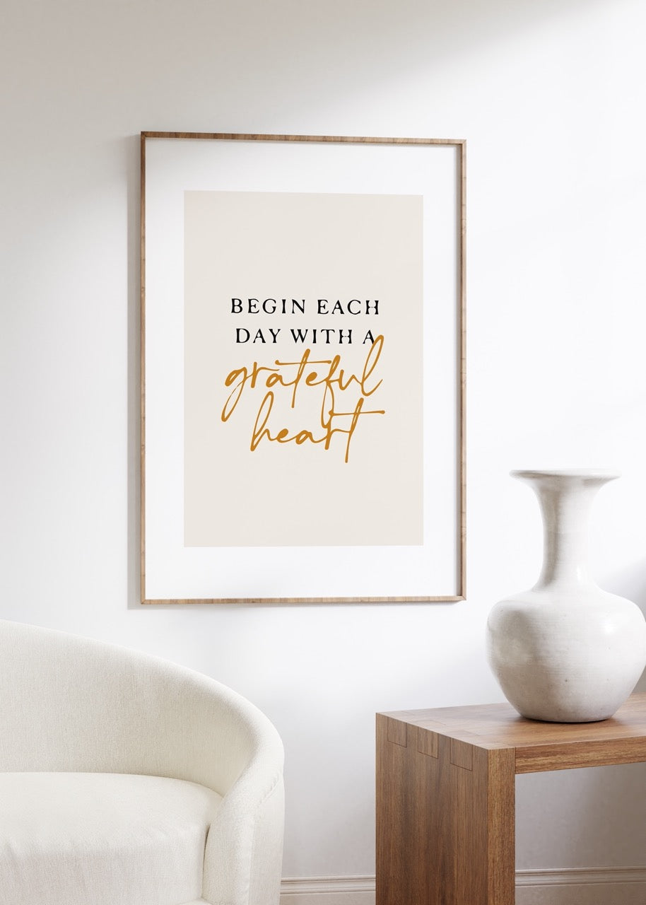 Grateful Heart Çerçevesiz Poster