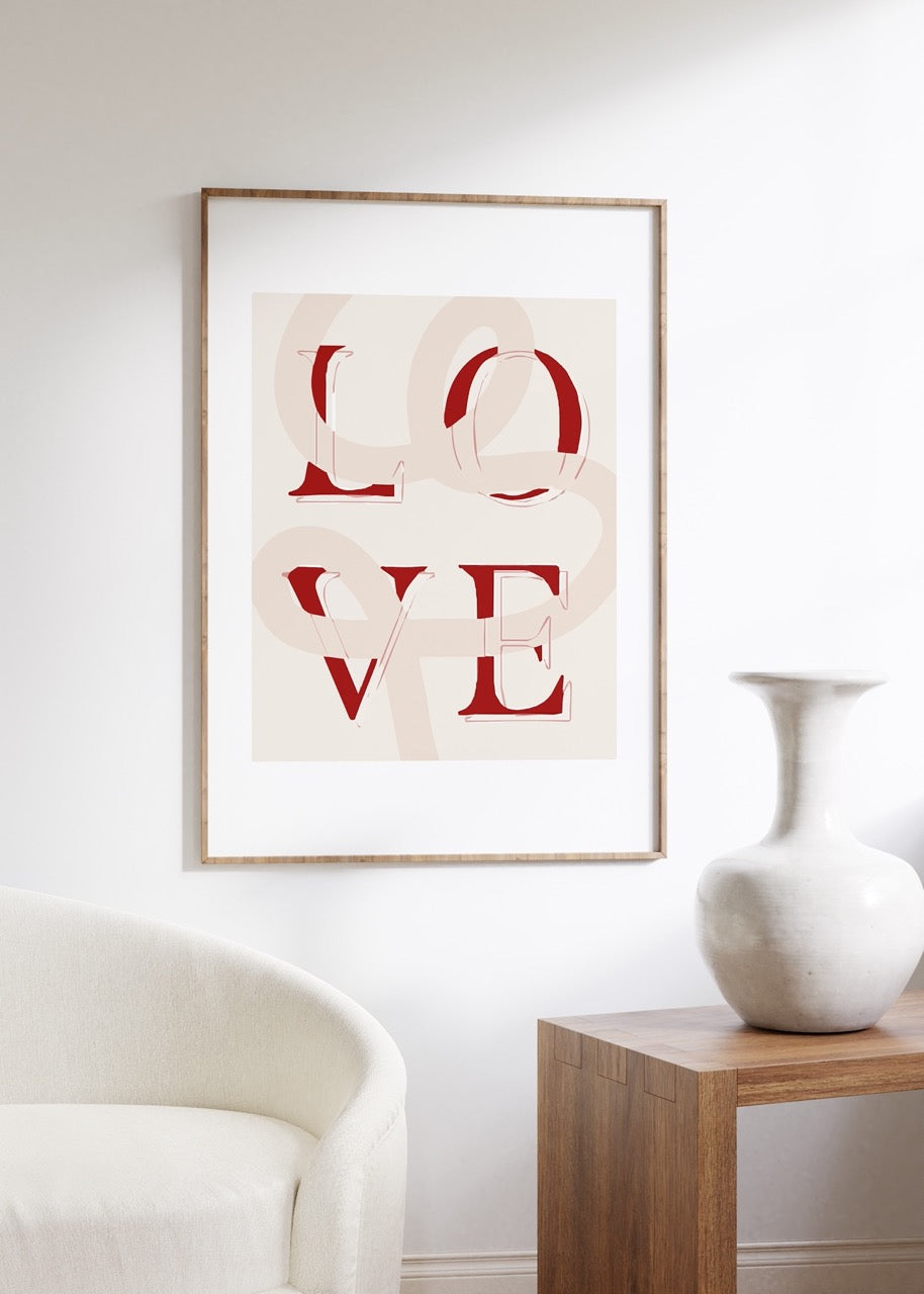 Love Çerçevesiz Poster