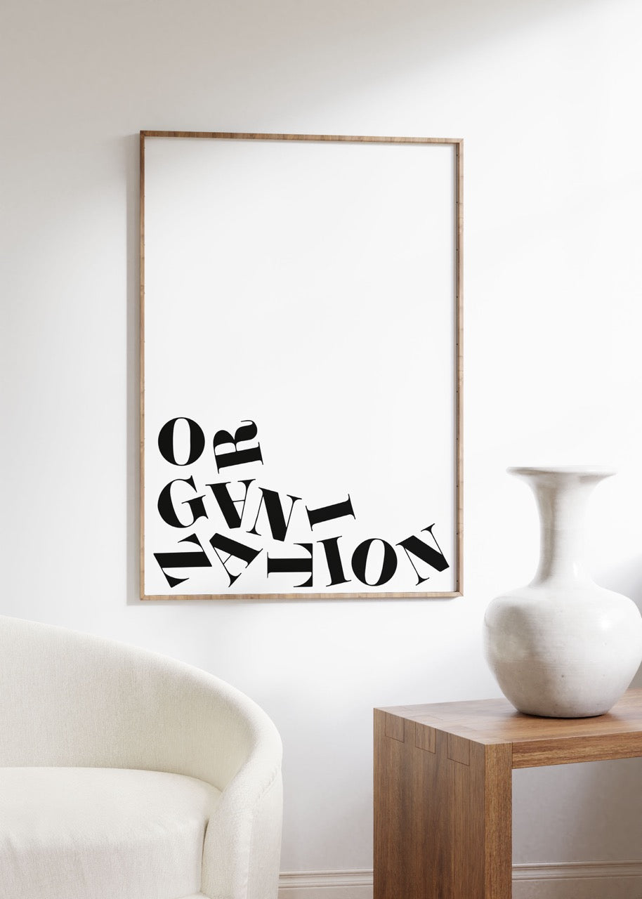 Organization Çerçevesiz Poster