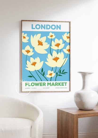 London Flower Market Çerçevesiz Poster