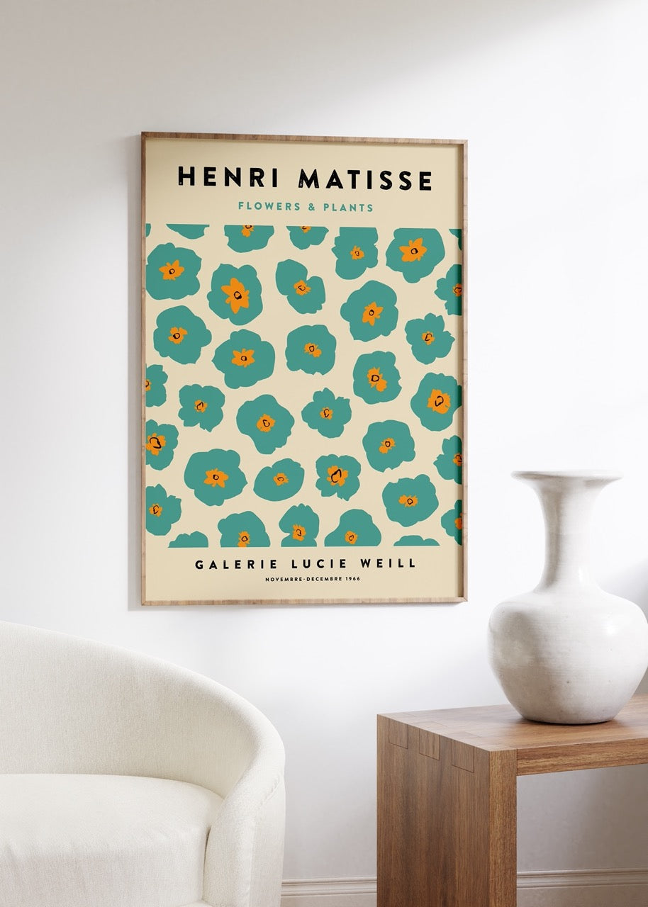 Henri Matisse Flowers Çerçevesiz Poster