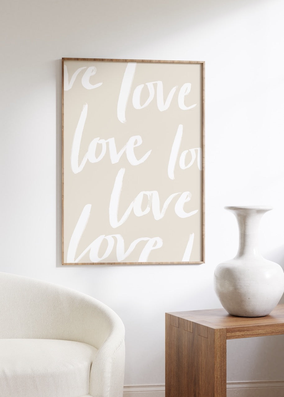 Love Love Love Çerçevesiz Poster