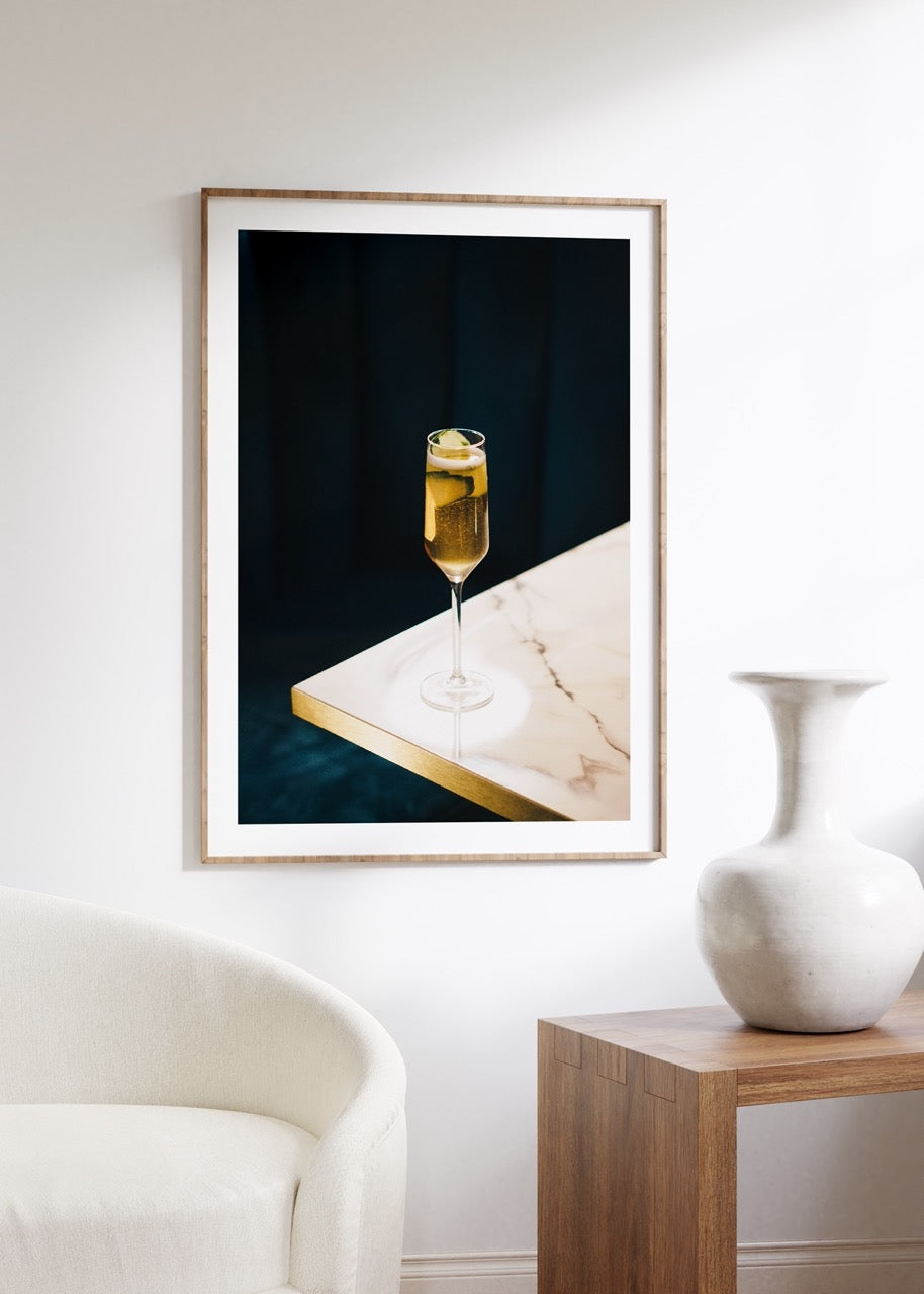Champagne Fotoğraf Çerçevesiz Poster