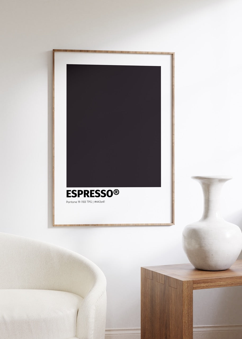 Espresso Pantone Çerçevesiz Poster